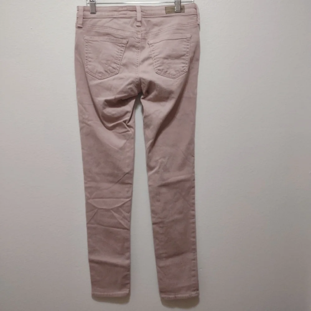 AG  Adriano Goldschmied Tan The Legging Super Skinny Ankle Denim Jean 25